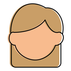 cute little girl head character