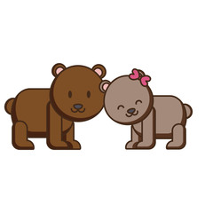 Obraz na płótnie Canvas cute bears icon
