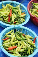 Fresh chilli for cooking in the market