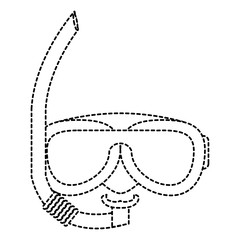 snorkel and googles isolated icon