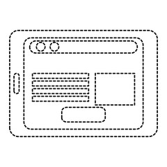 Fototapeta na wymiar tablet device isolated icon