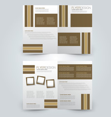Abstract flyer design background. Brochure template. Can be used for magazine cover, business mockup, education, presentation, report. Brown color.