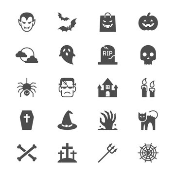 Halloween flat icons