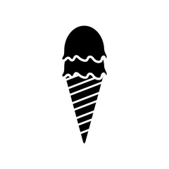 ice cream cone icon vector illustration graphic dsign