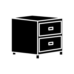 Wooden drawer isolated icon vector illustration graphic dsign