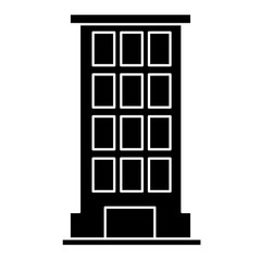 City building edifice icon vector illustration graphic dsign