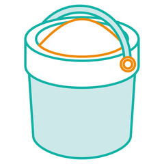 sand bucket isolated icon