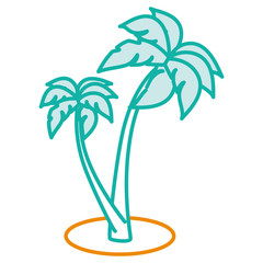 tree palm beach isolated icon