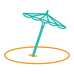 beach umbrella isolated icon
