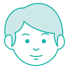 young man head avatar character