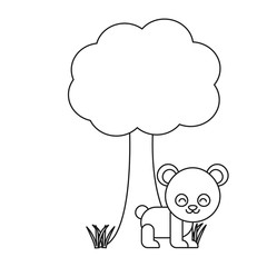 cute panda bear icon