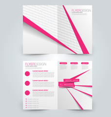 Abstract flyer design background. Brochure template. Can be used for magazine cover, business mockup, education, presentation, report. Pink color.