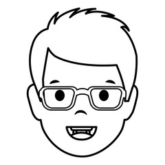 young man head avatar character