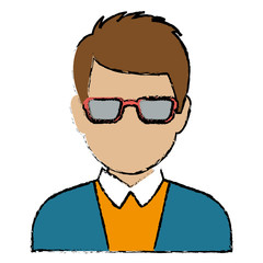 elegant businessman avatar character