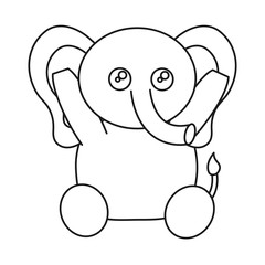 cute elephant icon