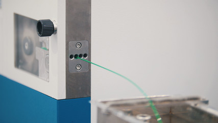 Chemistry plant - extrusion manufacturing line - extruder, close up