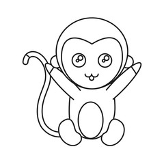 cute monkey icon