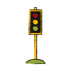 Traffic light semaphore icon vector illustration graphic design