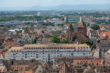 Obraz premium The view from Strasbourg Cathedral, France