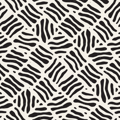 Seamless freehand pattern. Vector abstract rough lines background. Hand drawn strokes.