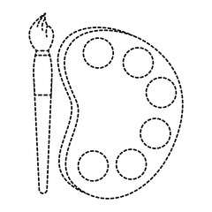 paint pallette with brush