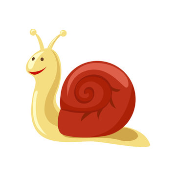 Cheerful snail isolated