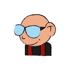Cool guy cartoon icon vector illustration graphic design