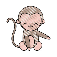 Fototapeta premium cute monkey icon