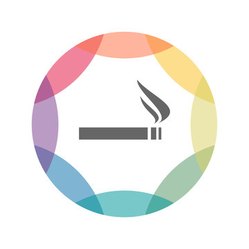 farbiges Icon - Zigarette - Zigarettenanzünder