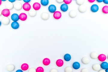 Colored chocolate coated candy