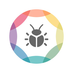 Obraz premium farbiges Icon - Käfer