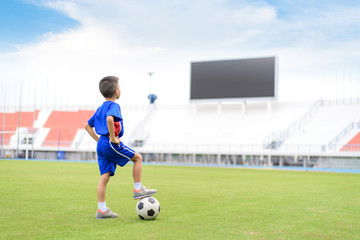 Boy play football