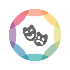 farbiges Icon - Schauspieler - Kultur - Theater