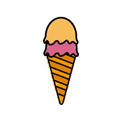 ice cream cone icon vector illustration graphic dsign