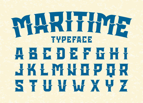 Maritime style typeface 