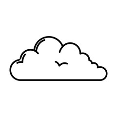 cloud silhouette isolated icon