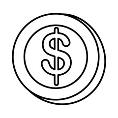 coin money isolated icon