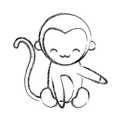 cute monkey icon