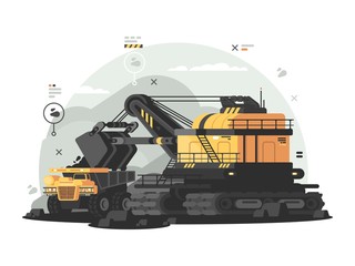Heavy machinery for coal mining