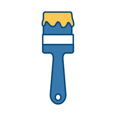 Construction paint brush icon vector illustration graphic design