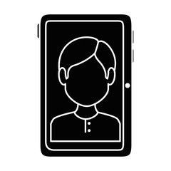 smartphone device with contact picture