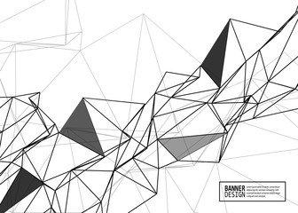 Wireframe mesh element with triangle shapes.