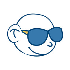 Cool guy cartoon icon vector illustration graphic design