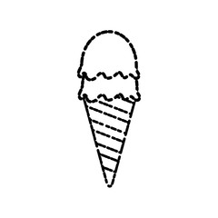 ice cream cone icon vector illustration graphic dsign