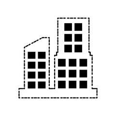 Urban city buildings icon vector illustration graphic dsign