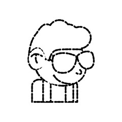 Cool guy cartoon icon vector illustration graphic design