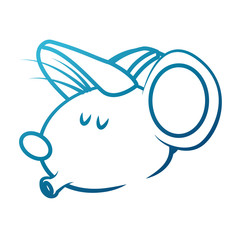 Cute mouse cartoon icon vector illustration graphic dsign