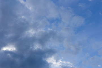 Dramatic sky with stormy clouds