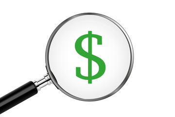 Lupe sucht/findet - Dollar