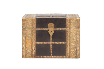 Closed chest on a white background